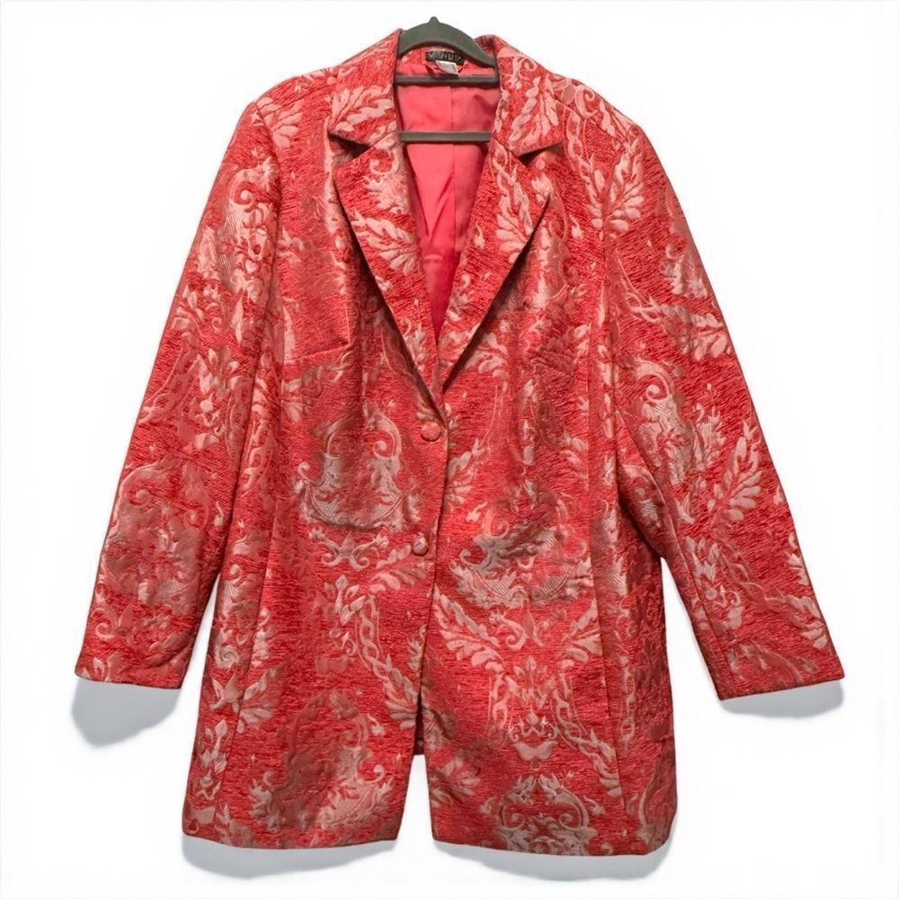 VENUS Brocade Jacquard Barbie Pink Blazer - Picture 2 of 7